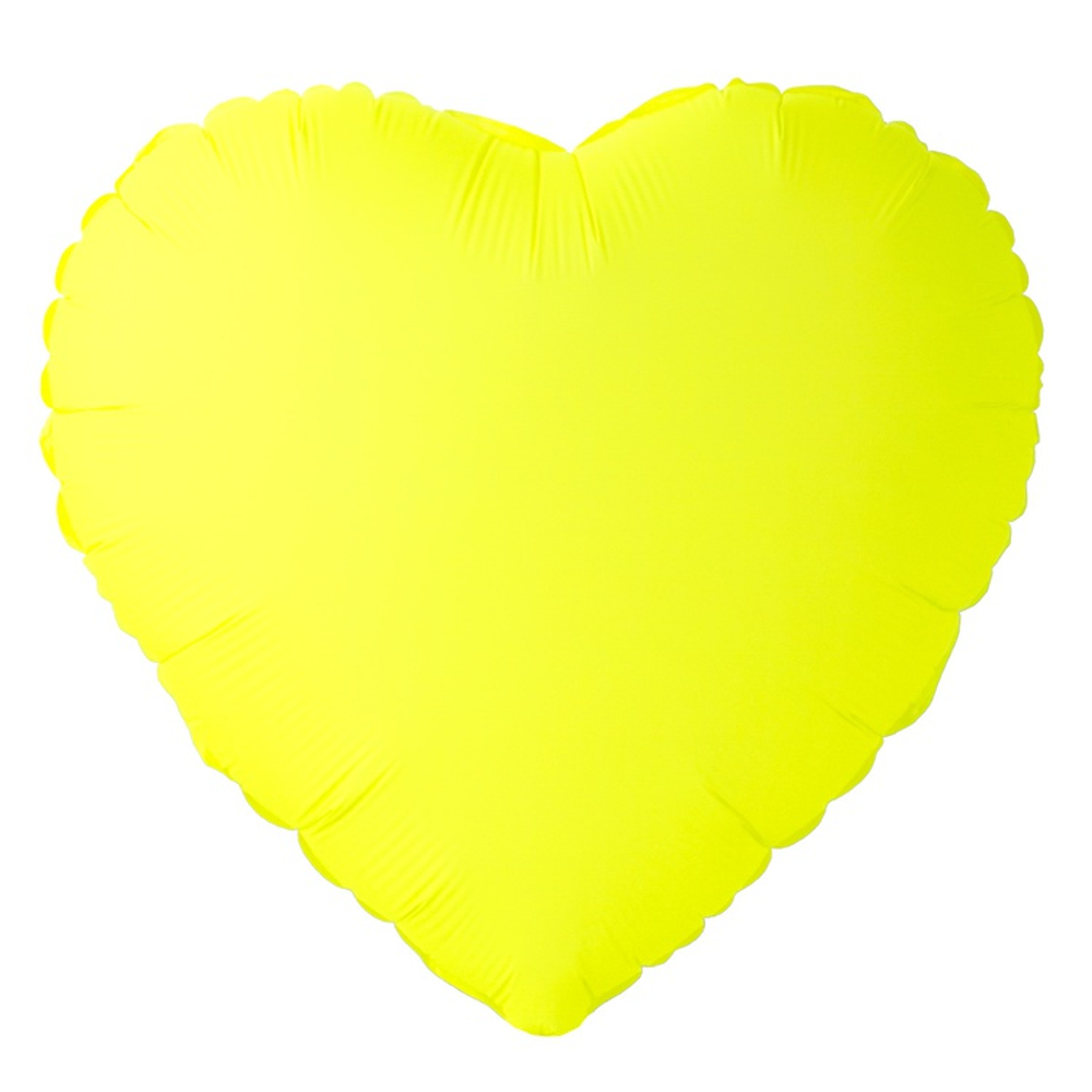 Шар фольгированный Сердце 46 см (Желтый)
