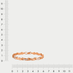Браслет ролекс из розового золота 585 пробы для женщин без вставок (арт. А 023125)