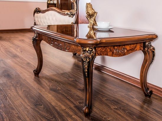 Стол журнальный ДЖОКОНДА прямоугольный корень дуба глянец