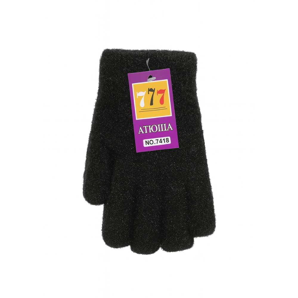 Варежки-перчатки женские с блеском Атюша 777 №7418