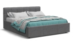Белла Кровать+ПМ 160 Рогожка Мальмо серый