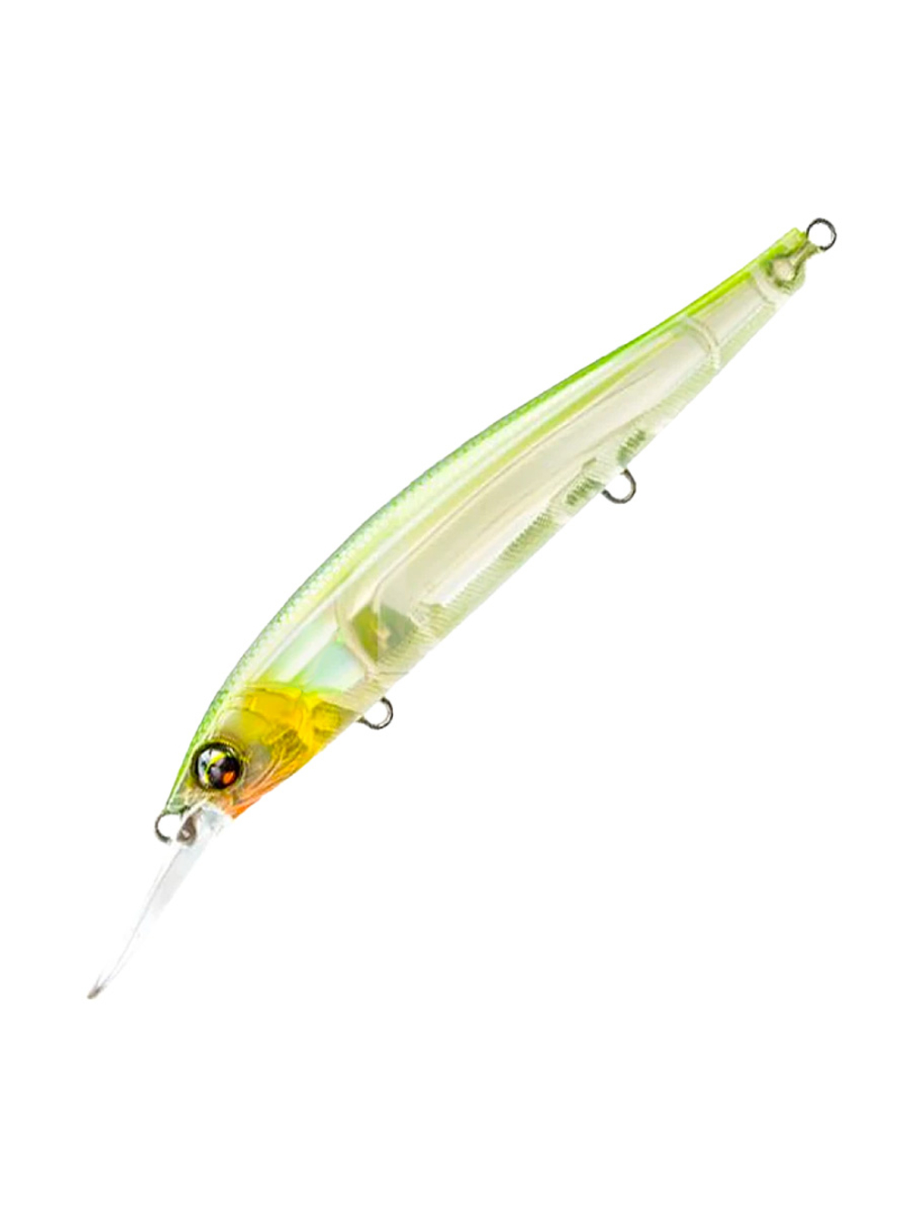 Воблер для рыбалки Duel L-Bass Jerkbait Mid 110 SF F1239 #MGSR, 110 мм, 16 г, медленно всплывающий, минноу