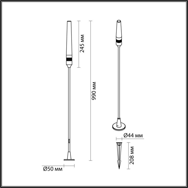 Уличный светодиодный светильник Odeon Light Nature Canna 7020/4GA
