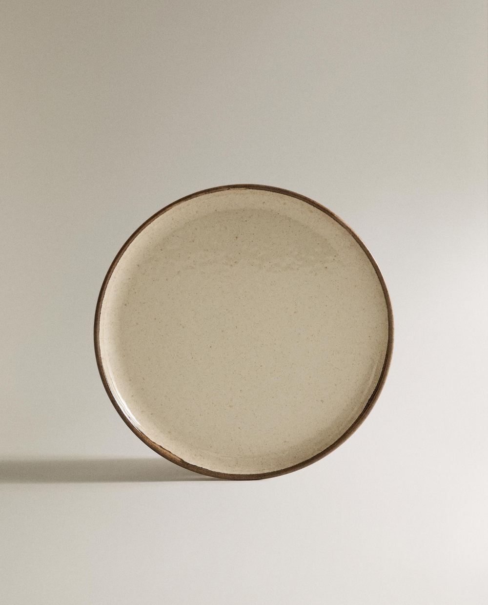 Zara Home тарелка десертная из каменной керамики, цвет бежевый, 22.2 см