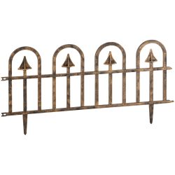 GAZS-5026 GREEN APPLE Заборчик садовый, 4 секции, раз-р секции 50*26cм, общ. длина 2 м, пластик