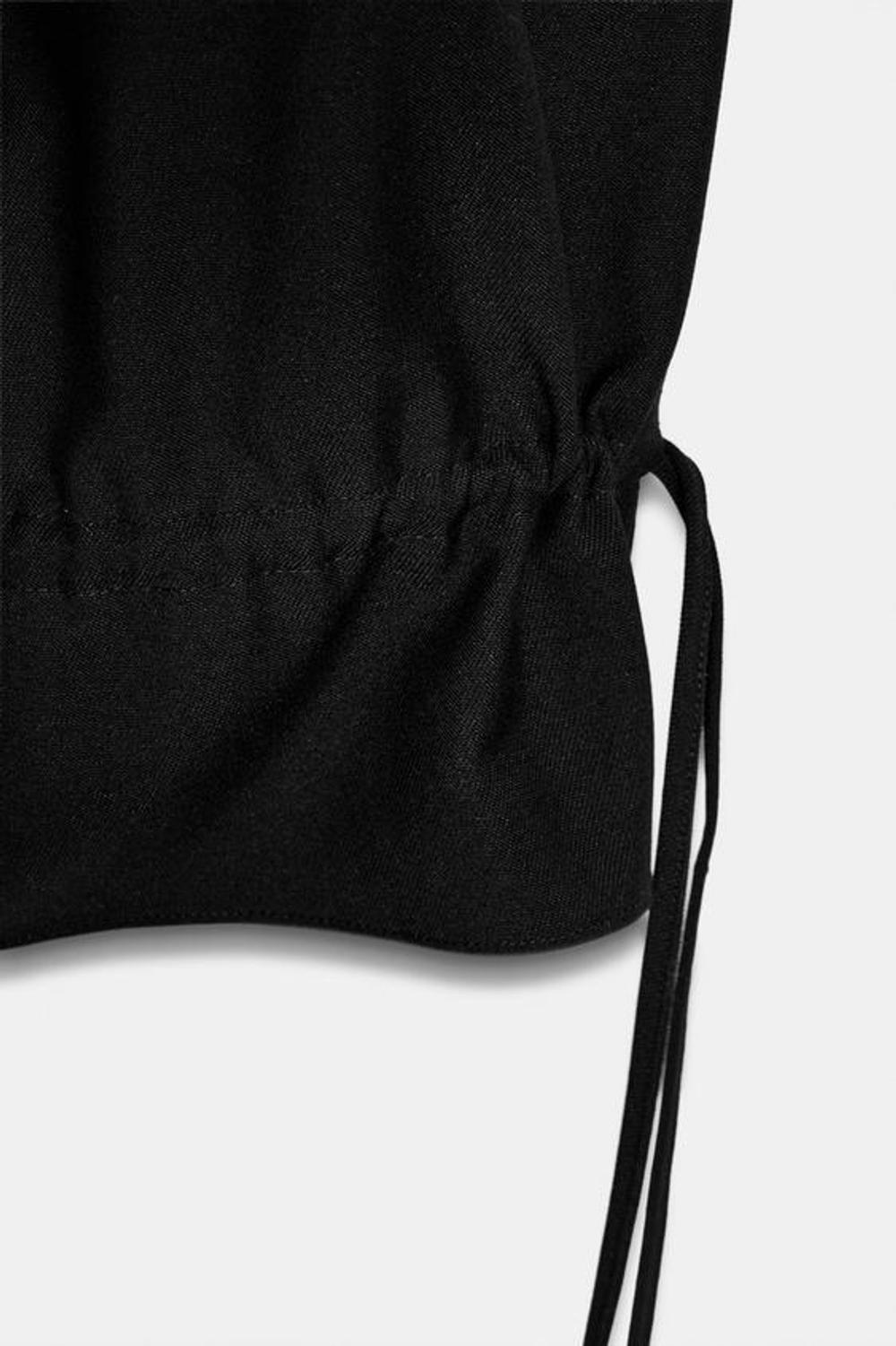 ZARA КАРГО-БРЮКИ БОМБАЧИ С ЗАВЯЗКАМИ — ZW COLLECTION, ЧЕРНЫЙ