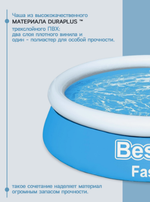 Бассейн надувной Bestway Fast Set, 183×51 см, круглый