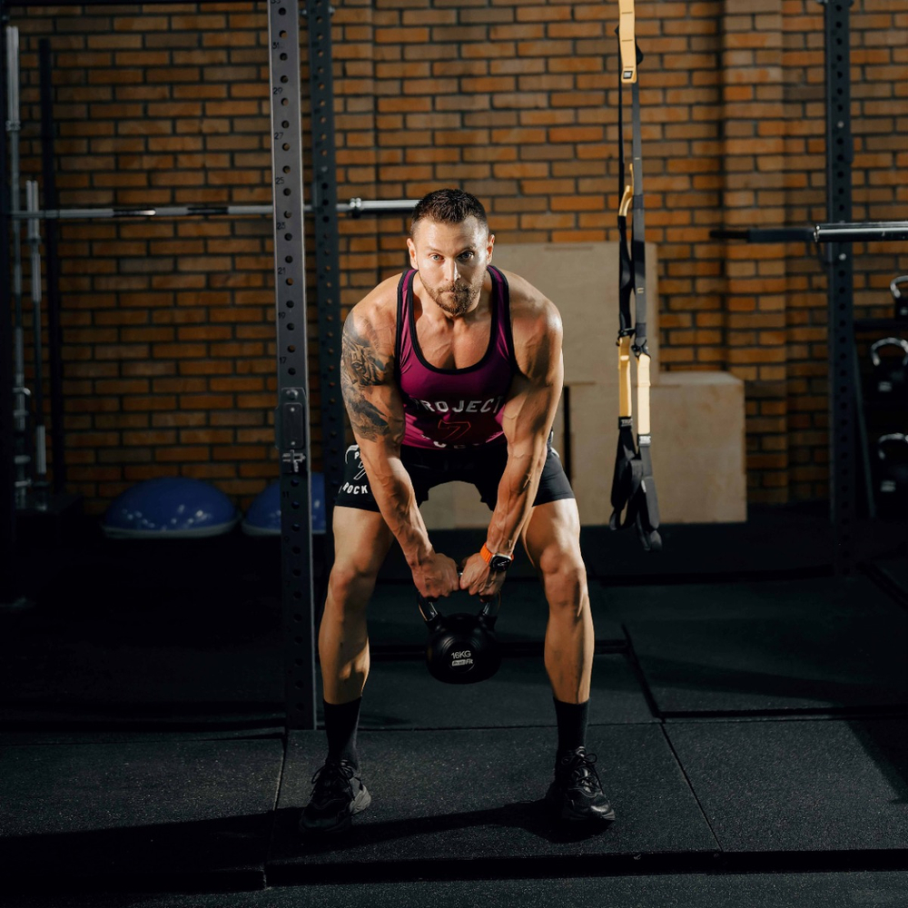 Гиря обрезиненная с хромированной ручкой PROFI-FIT 16 кг