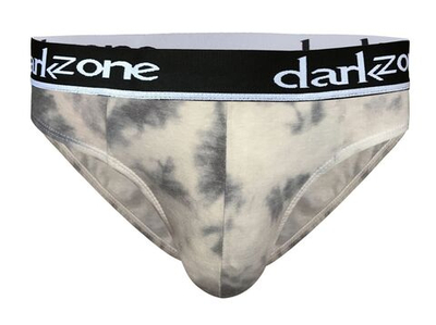 Светло-серые трусы-брифы с эффектом вареной ткани (Размер: M) (Цвет: светло-серый)