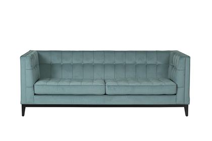 Диван треxместный 78x83x216см Garda Decor Palermo бирюзовый велюровый