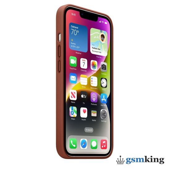 Apple Leather Case with MagSafe iPhone 14 Umber (Коричневый) MPP73ZM/A