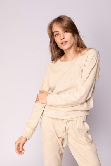 Лорен (беж) ХL Костюм велюровый