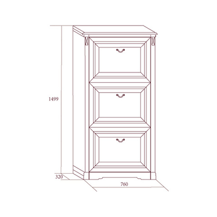 ДЖОКОНДА Прихожая. Тумба д/обуви (вариант №3)