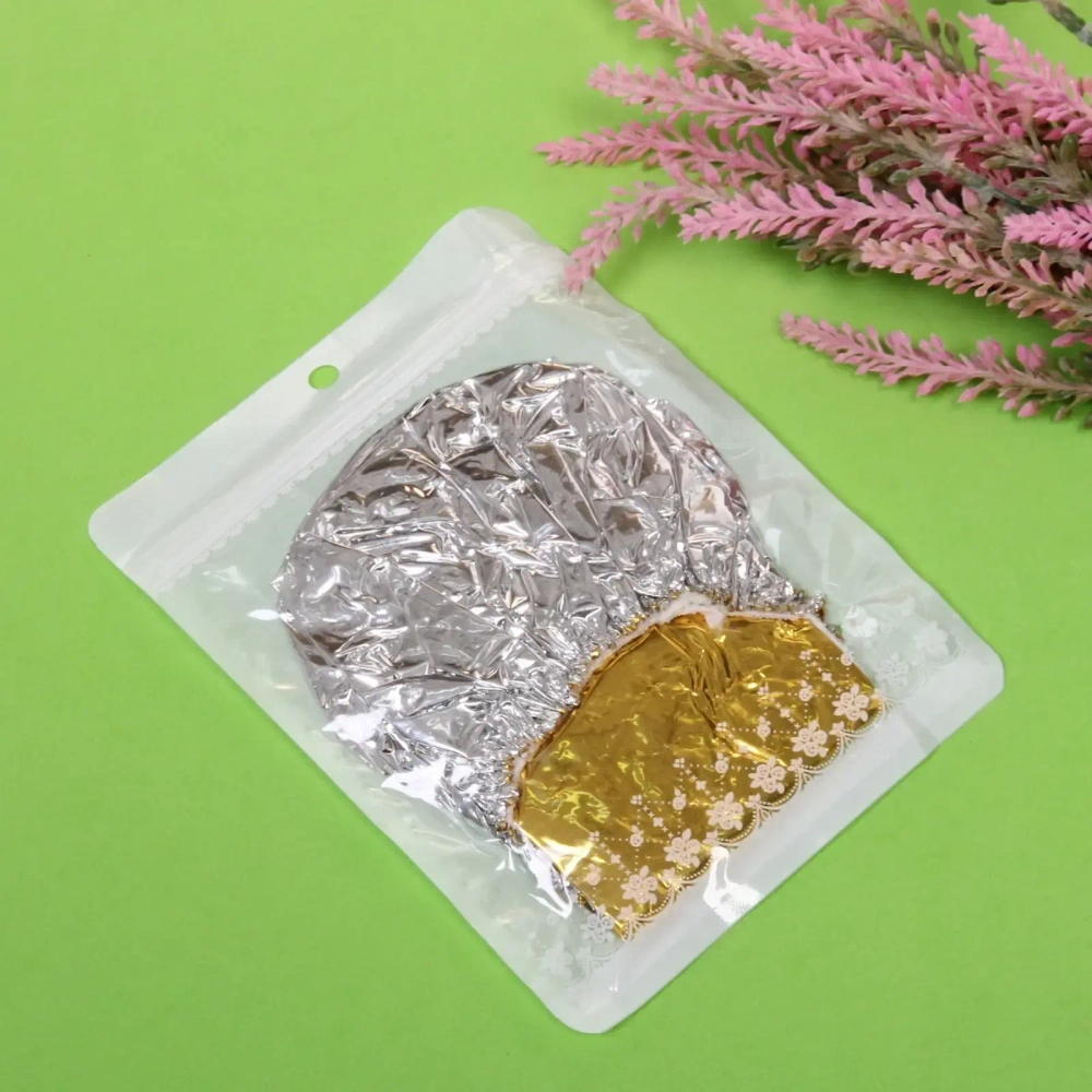 Шапочка фольгированная для окрашивания и хим. завивки волос «Стойкий цвет», цвет золото и серебро, 13*19см