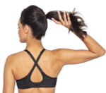 Спортивный бюстгальтер +size Naomi (Размер: 75J) (Цвет: черный с синим)