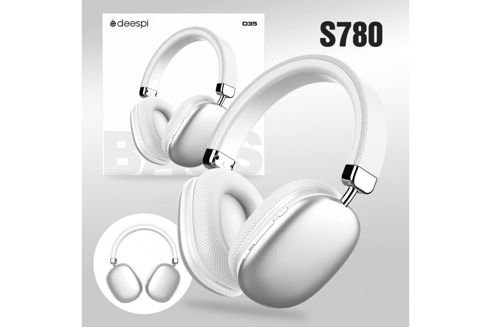 Полноразмерные Bluetooth наушники D35 (серебро)
