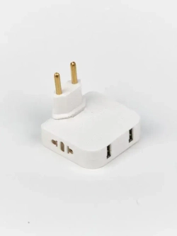 Тройник для розетки плоский с usb 2,0 усиленный поворотный разветвитель электрический на 16А