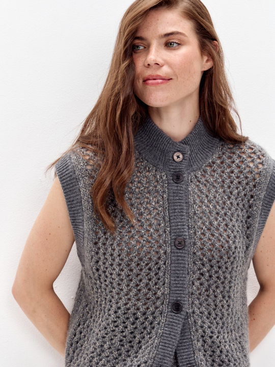 Кашемировый жилет с люрексом