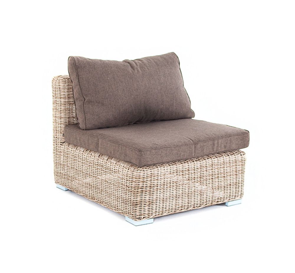 "Лунго" модуль диванный прямой с подушками, цвет бежевый