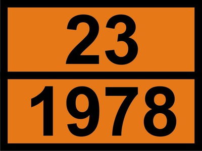 Наклейка "Пропан 23 / 1978" ДОПОГ