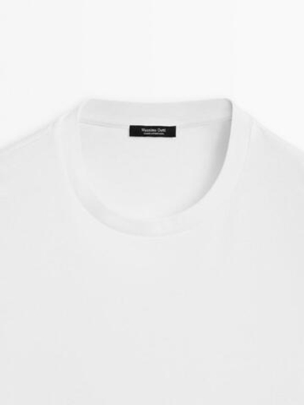 Massimo Dutti Футболка из 100% хлопка, белый