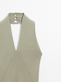 Massimo Dutti Трикотажное боди - Studio, светло-зеленый