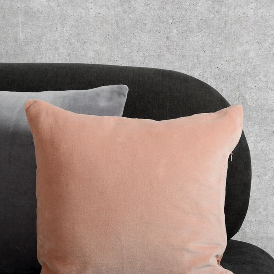 Подушка декоративная из хлопкового бархата цвета пыльной розы из коллекции essential, 45х45 см