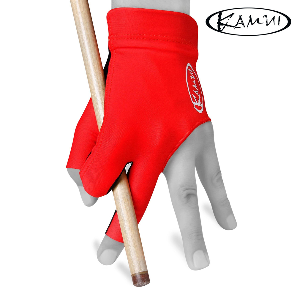 Перчатка для бильярда "Kamui QuickDry" красная/черная левая S