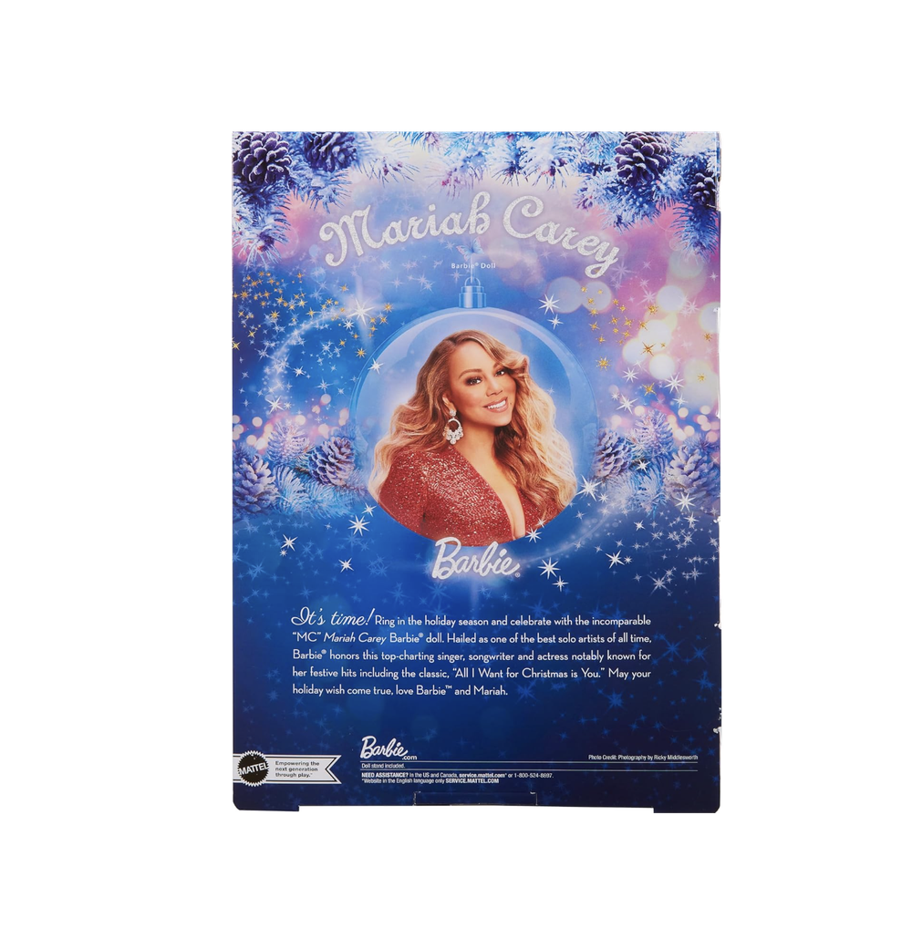 Кукла Barbie Signature, коллекционная коллекция Мэрайи Кэри в красном блестящем платье с серебристыми аксессуарами
