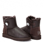 Угги Mini Bailey Button Bling Metallic Chocolate