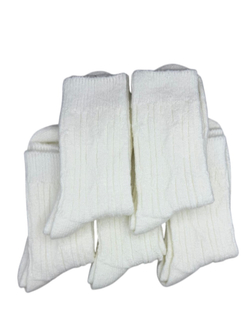 Женские теплые "вязанные" носки из шерсти Мериноса средней длины - 10 пар