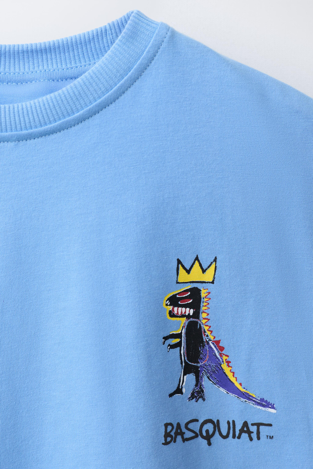 ZARA ФУТБОЛКА BASQUIAT®, СИНИЙ