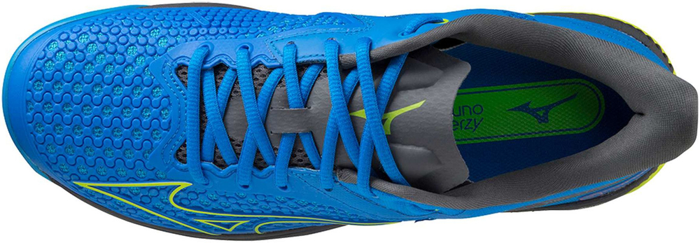 Теннисные кроссовки Mizuno Wave Exceed Tour 5 CC - peace blue/acid lime/iron gate