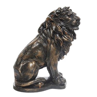 Статуэтка из гипса «Лев» 32см античное золото