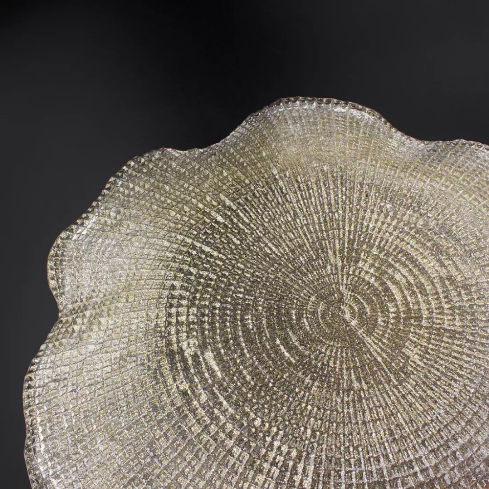 Блюдо круглое 22см IVV Folies золотистое