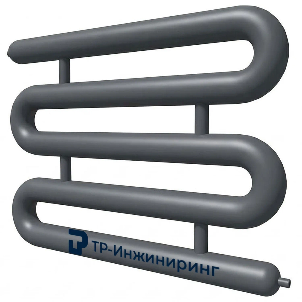 Регистр отопления РЗЭ-5x159x4,0-1000 пятирядный змеевиковый с эллиптическими заглушками