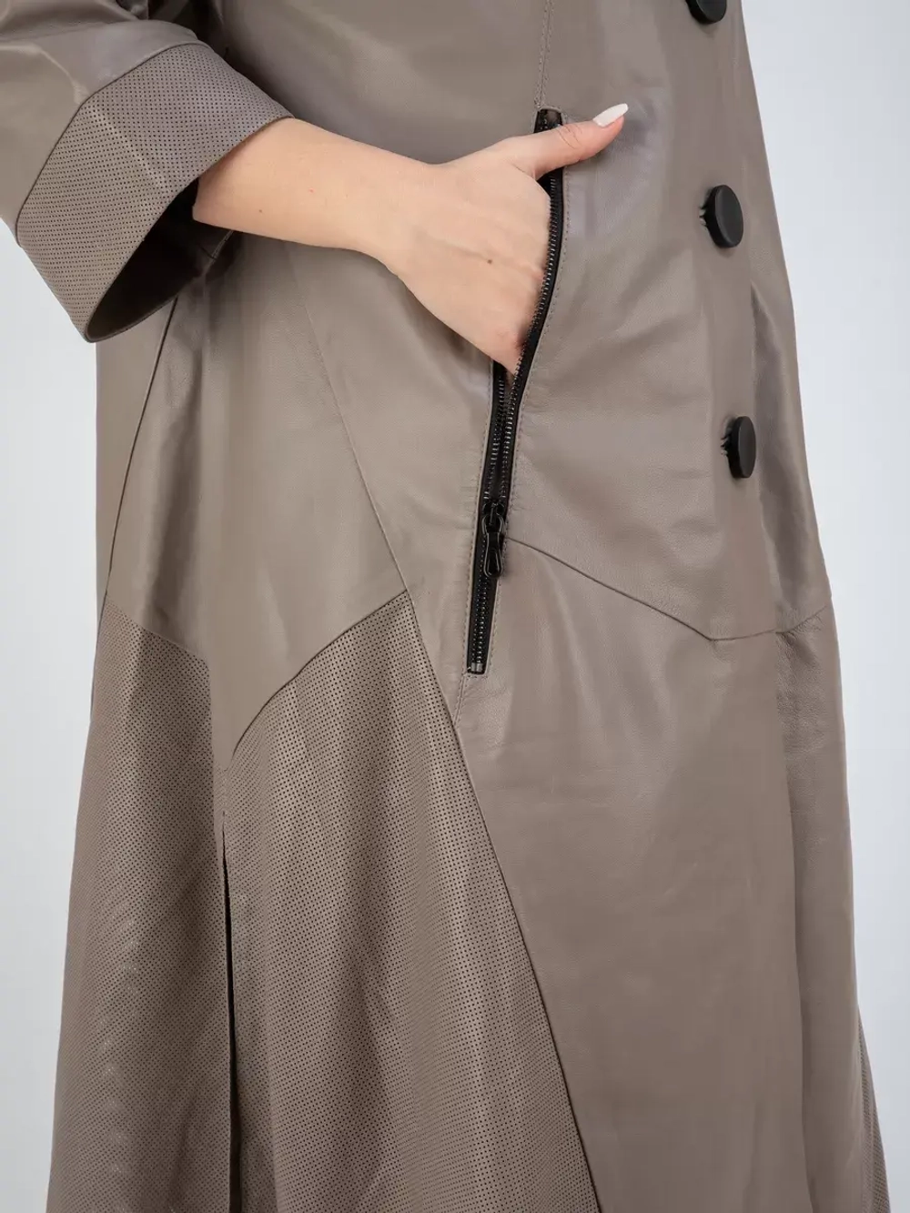 Плащ кожаный натуральный