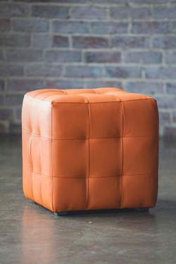 Пуф Лотос Оранжевый ЭкоКожа
