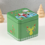 Шкатулка металл квадрат "Новогодняя доставка" 7,5х7,5х6,5 см 10500813