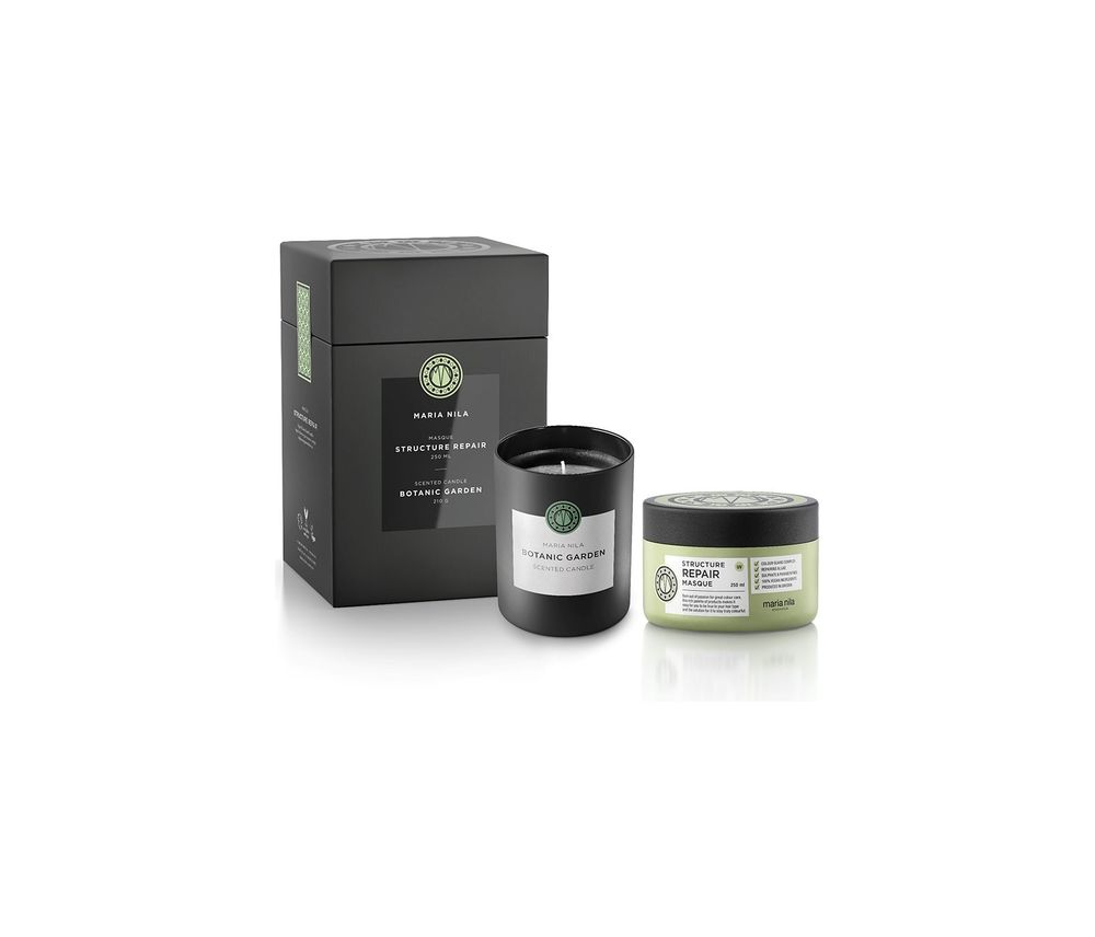 Maria Nila Structure Repair Hair mask for damaged hair 250 мл + Botanic Garden scented candle 210 г Structure Repair Set