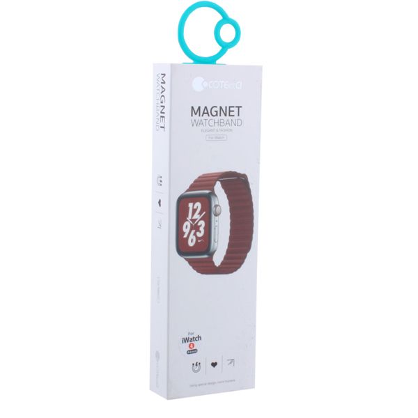Ремешок кожаный COTEetCI W7 Leather Magnet Band (WH5205-DB) для Apple Watch 40мм/ 38мм Синий