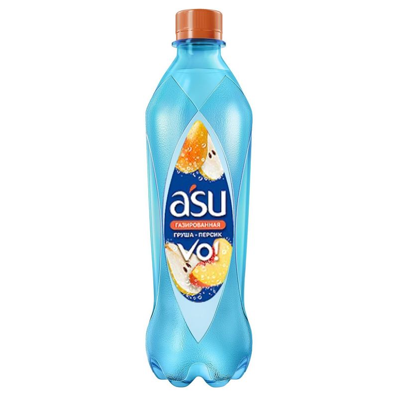 Вода питьевая ASU Груша/Персик газированная  1 л/бут 12 бут/упак