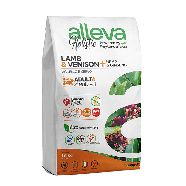 Сухой холистик корм Alleva Holistic Cat Adult Lamb And Venison для взрослых кошек с ягнёнком и олениной