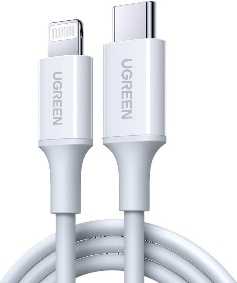 Кабель Ugreen Lightning (M), USB TypeC (M) белый
