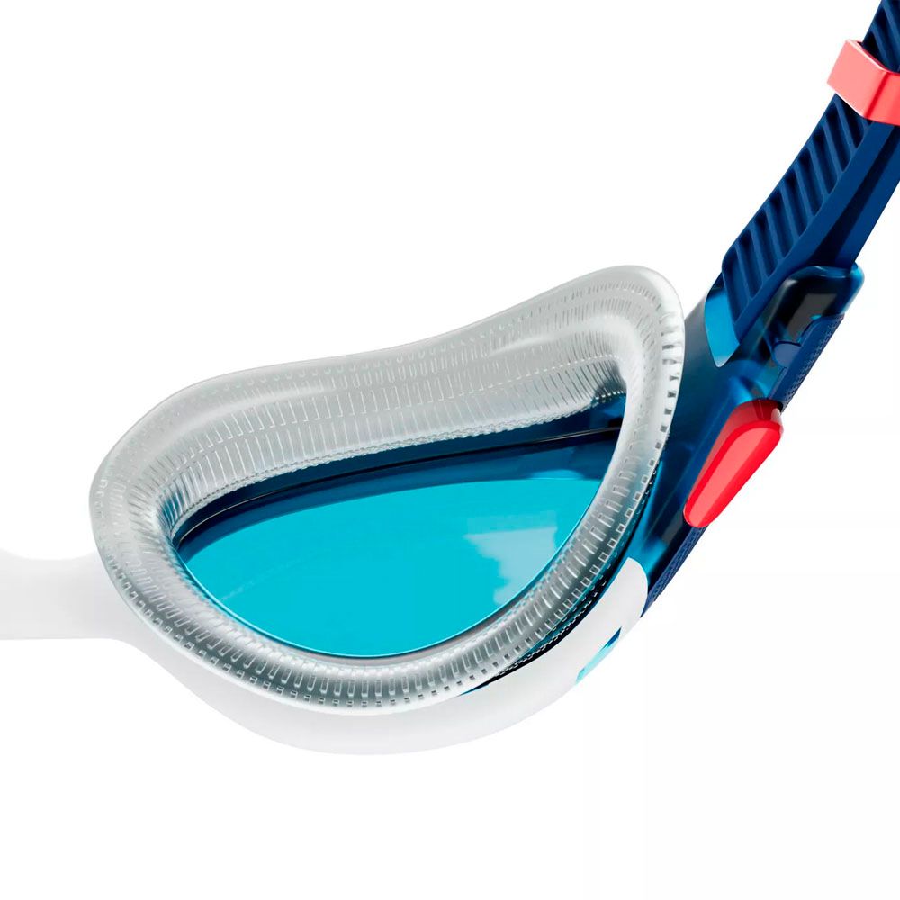 Очки для плав. SPEEDO Biofuse 2.0, 8-00233214502, СИНИЕ линзы, белая оправа