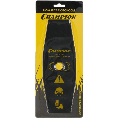Нож CHAMPION для триммера 2-х зубчатый d=255*20mm   C5117