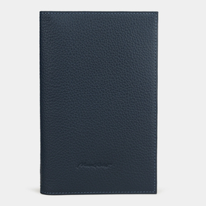 Кошелек мужской кожаный, теленок синего цвета