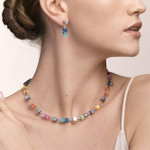 Серьги Coeur de Lion Multicolor Spring 5022/21-1527 цвет голубой, зеленый
