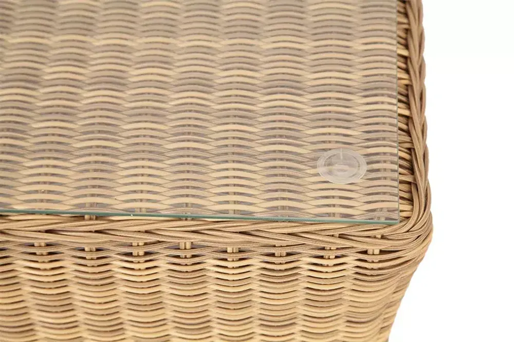 "Капучино" журнальный столик из искусственного ротанга, цвет соломенный