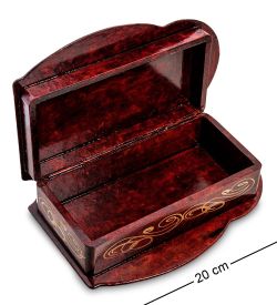 Народные промыслы ШК-11/62-A Шкатулка в технике декупаж «Матрешка-снеговик» (20х14х6)